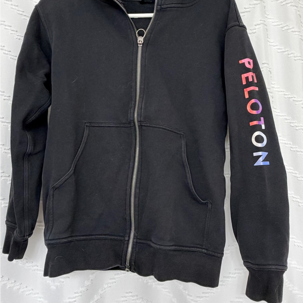 lululemon athletica Black Hoodie with Peloton Sleeve Logo